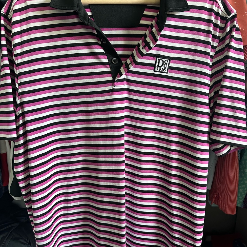 Cutter and Buck Striped Golf Polo